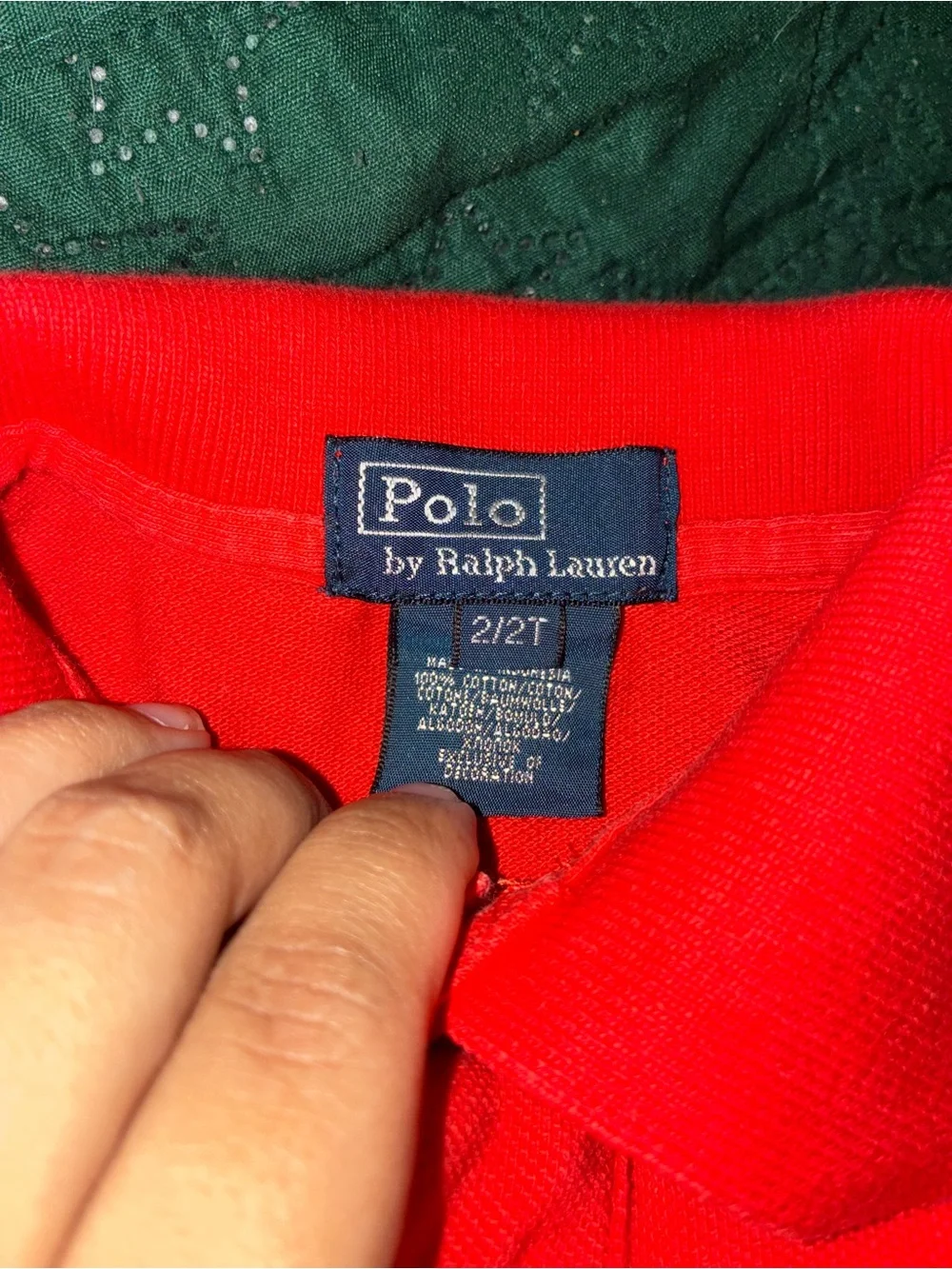 Ralph Lauren Red Polo Shirt and Ralph Lauren Polo Pants size 24m/2t